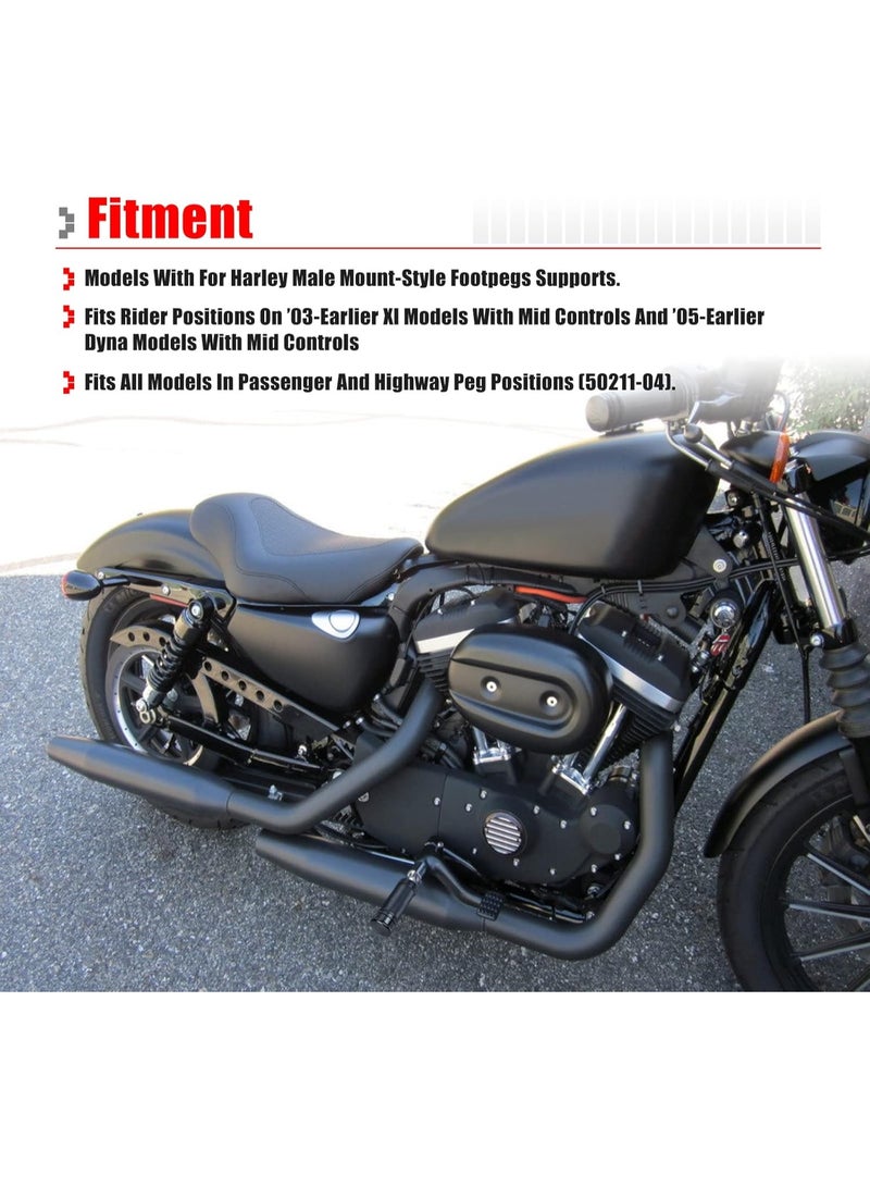 1Pair Billet CNC Aluminum Motorcycle Foot Pegs Fit for Softail,Dyna&Harley Style Male Mount Footpegs Footrest - Image 5